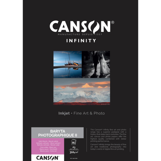 Canson Infinity Baryta Photographique II 310 g/m² A3 - 25 feuilles