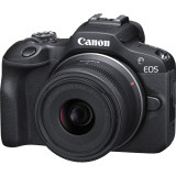 Appareil photo hybride Canon EOS R100 + RF-S 18-45mm F4.5-6.3 IS STM + sac à dos + carte SD