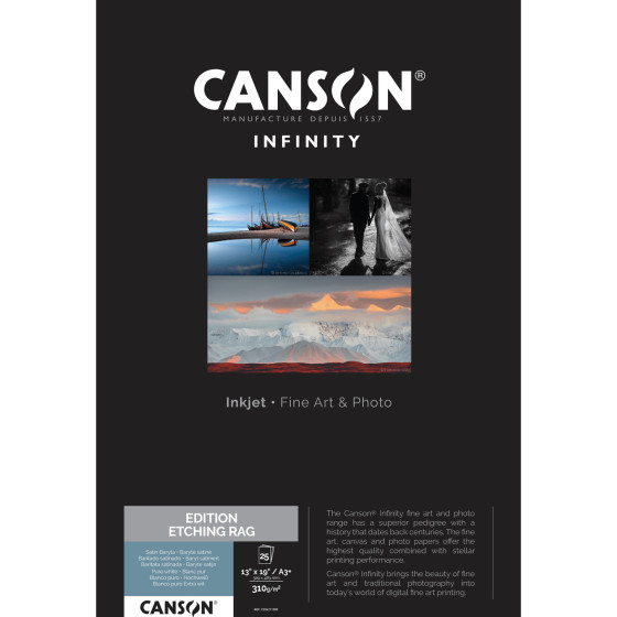Canson Infinity Edition Etching Rag 310 g/m² A3 Plus - 25 feuilles