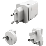 Chargeur mural 20 watts Silicon Power QM16 avec adaptateur multi-pays