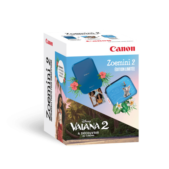 Edition limitée Canon Zoemini 2, bleu marine + Housse Vaiana 2