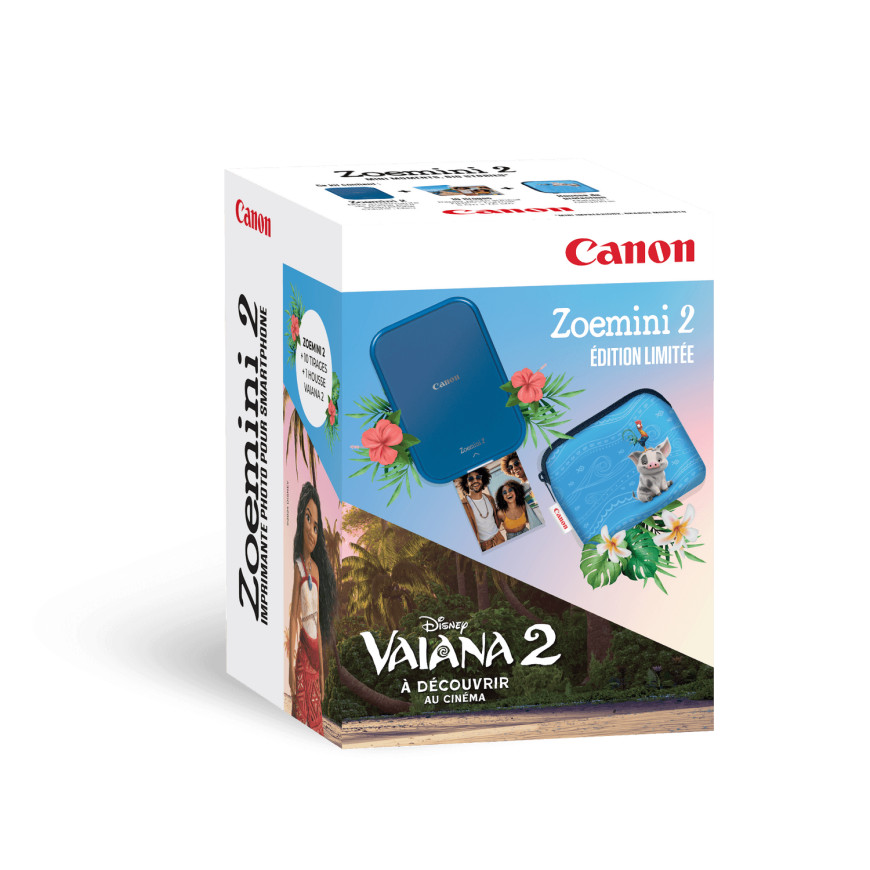 Edition limitée Canon Zoemini 2, bleu marine + Housse Vaiana 2