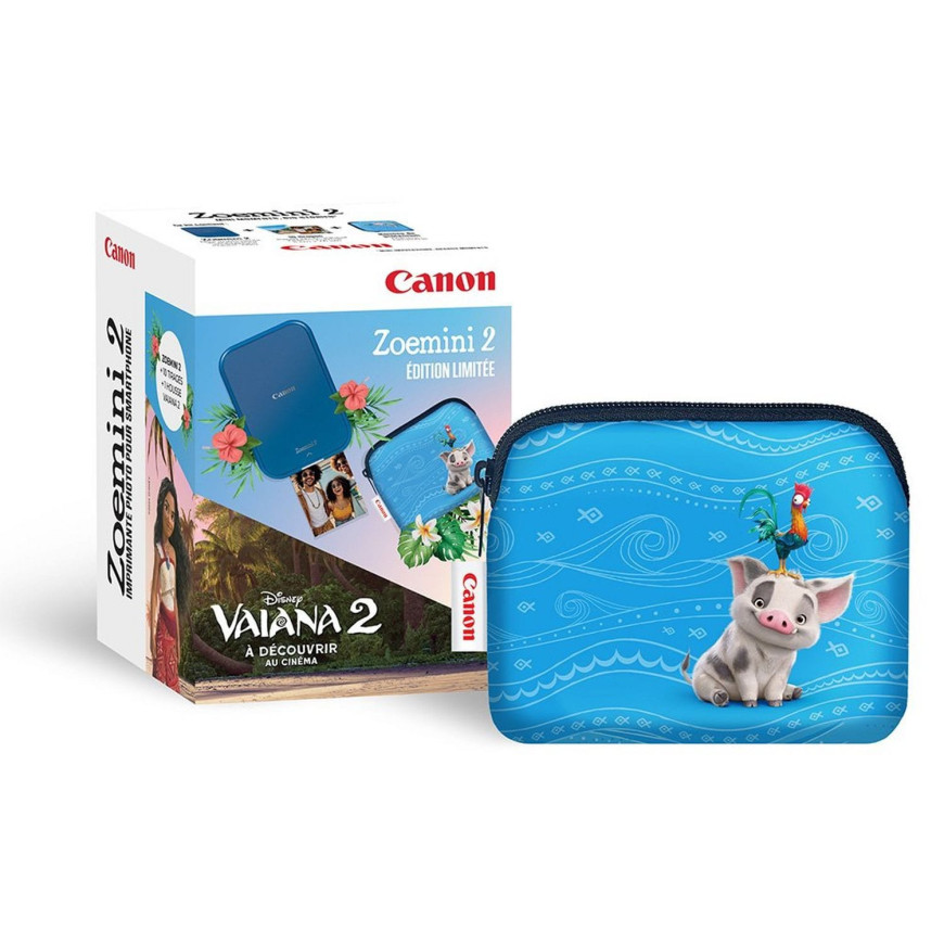 Edition limitée Canon Zoemini 2, bleu marine + Housse Vaiana 2