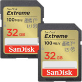 Carte mémoire SanDisk Extreme SDHC UHS-I C10, 32 Go - Double pack