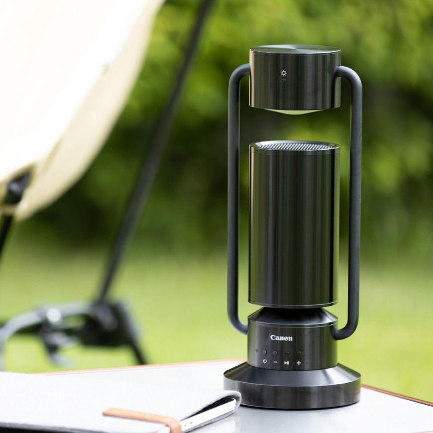 Lampe haut-parleur Canon Light & Speaker ML-A Bluetooth sans fil en aluminium - noire