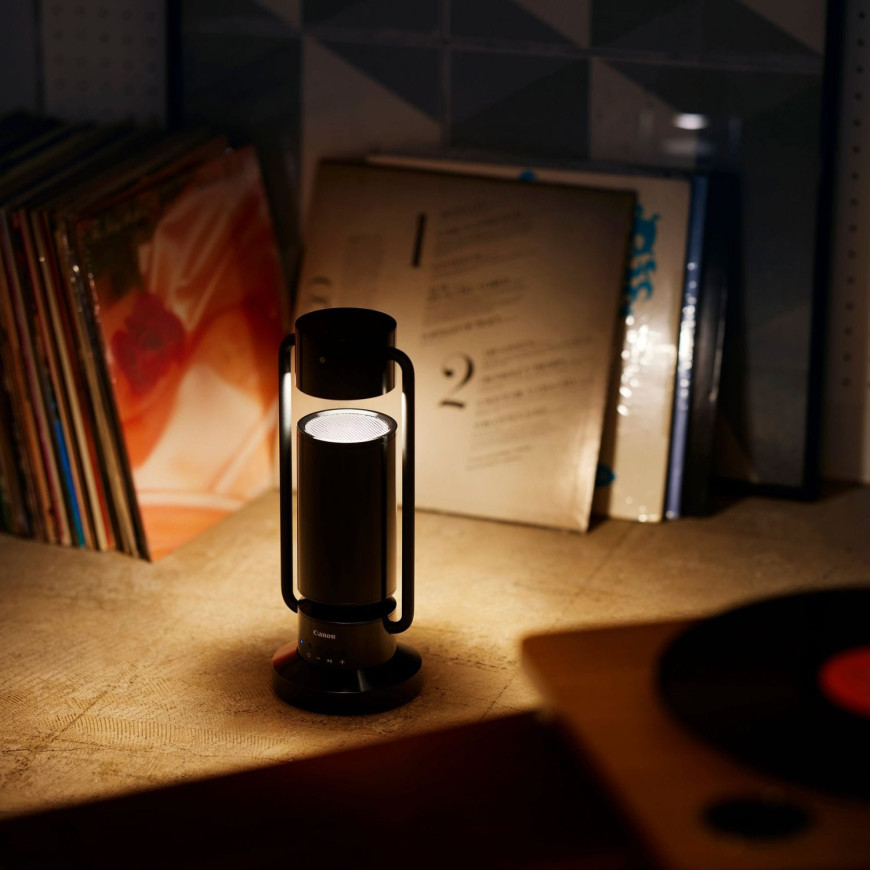 Lampe haut-parleur Canon Light & Speaker ML-A Bluetooth sans fil en aluminium - noire