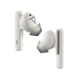 Écouteurs sable blanc HP Poly Voyager Free 60 UC M + adaptateur USB-A BT700 + étui de charge de base