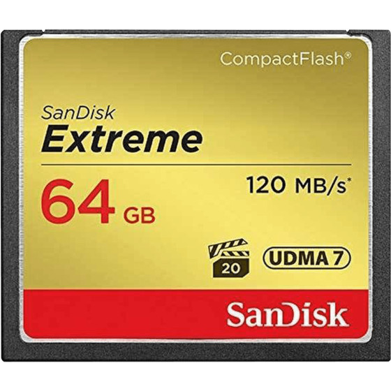 Carte mémoire SanDisk Extreme CompactFlash UHS-I VPG-20, 64 Go