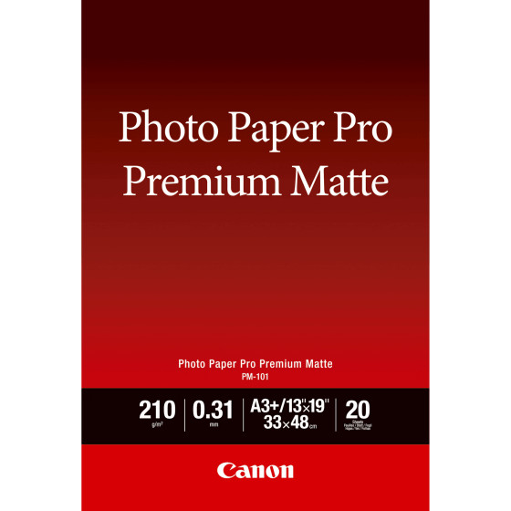 Papier photo A3 Plus Premium Mat Canon PM-101 - 20 feuilles