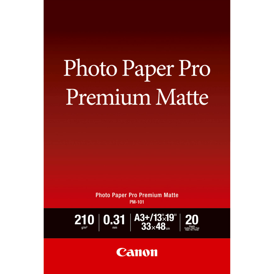 Papier photo A3 Plus Premium Mat Canon PM-101 - 20 feuilles