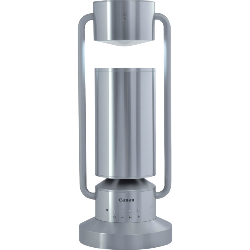 Lampe haut-parleur Canon Light & Speaker ML-A Bluetooth sans fil en aluminium, argent