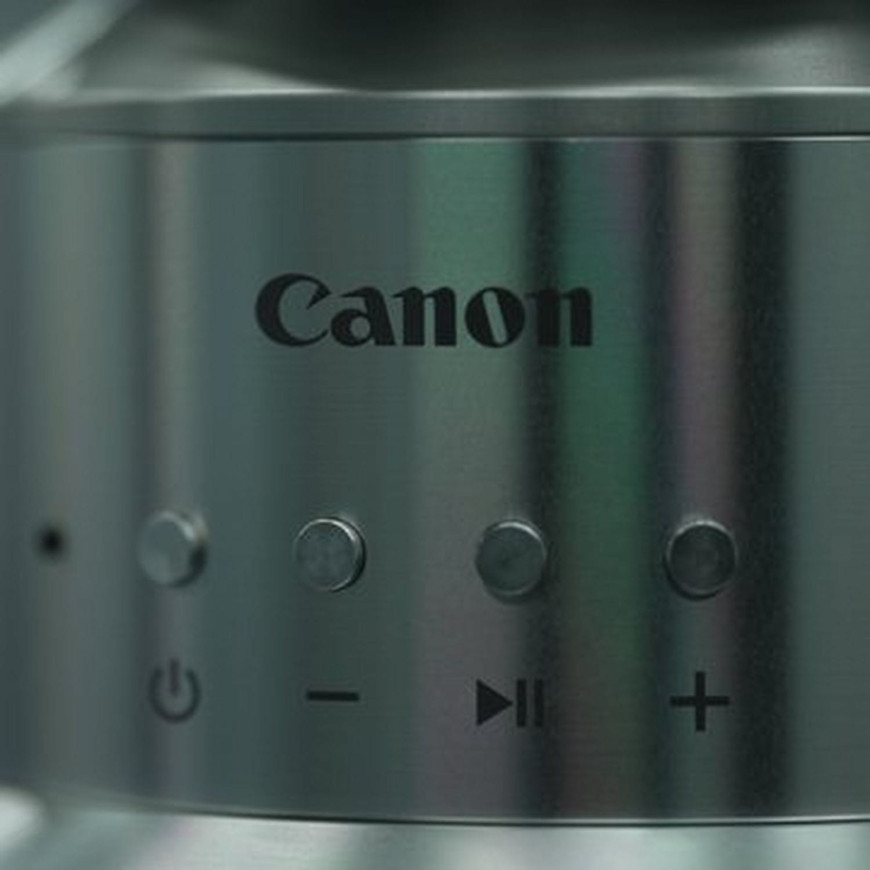 Lampe haut-parleur Canon Light & Speaker ML-A Bluetooth sans fil en aluminium, argent
