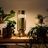 Lampe haut-parleur Canon Light & Speaker ML-A Bluetooth sans fil en aluminium, argent