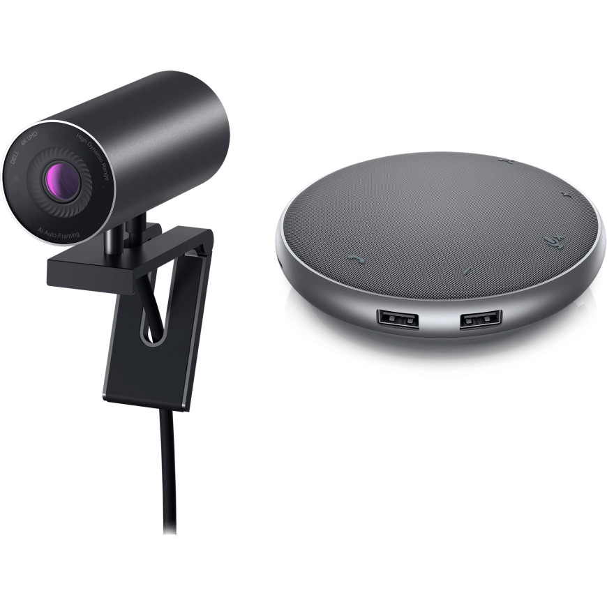 Webcam UltraSharp Dell et Haut-parleur Dell avec adaptateur multiport