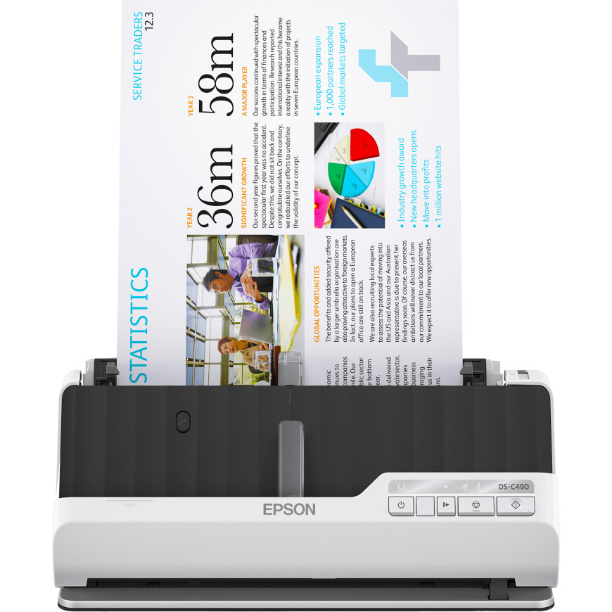 Epson DS-C490 – Scanner de bureau A4 compact (B11B271402)
