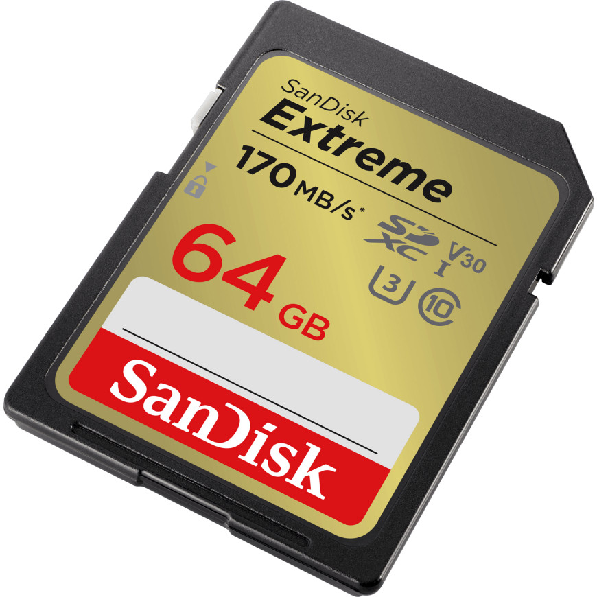 Carte mémoire SanDisk Extreme SDXC UHS-I C10, 64 Go