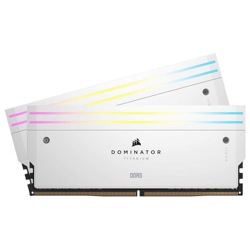 Corsair Dominator Titanium DDR5 RGB 32 Go (2 x 16 Go) 7200 MHz CL34 - Blanc