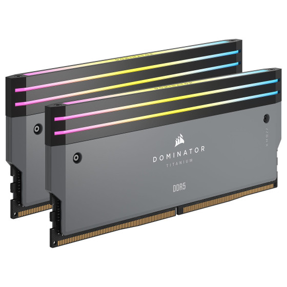 Corsair Dominator Titanium DDR5 RGB 64 Go (2 x 32 Go) 6000 MHz CL30 - Gris