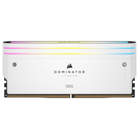Corsair Dominator Titanium DDR5 RGB 32 Go (2 x 16 Go) 7200 MHz CL34 - Blanc