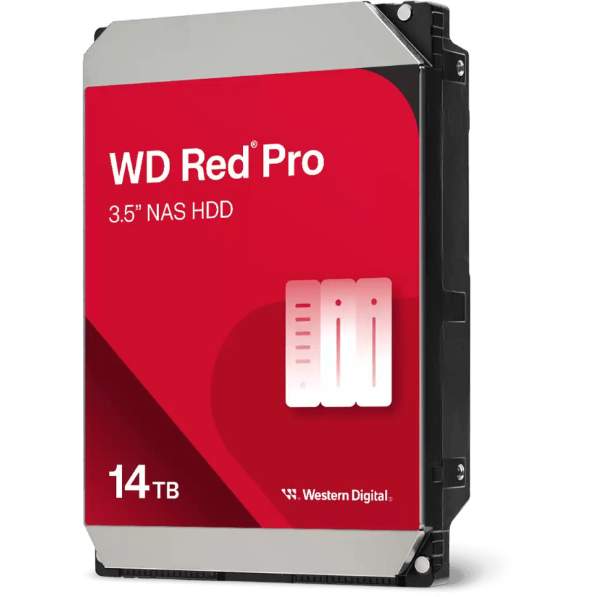 Disque dur interne 3.5" Western Digital Red Pro 14 To pour NAS (WD142KFGX)