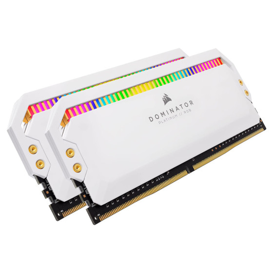 Corsair Dominator Platinum RGB 32 Go (2 x 16 Go) DDR4 3600 MHz CL18 - Blanc
