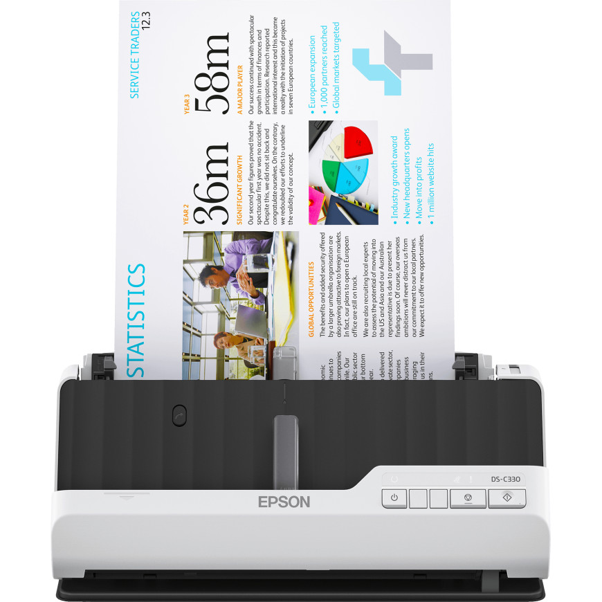 Epson DS-C330 – Scanner A4 compact et polyvalent (B11B272402)