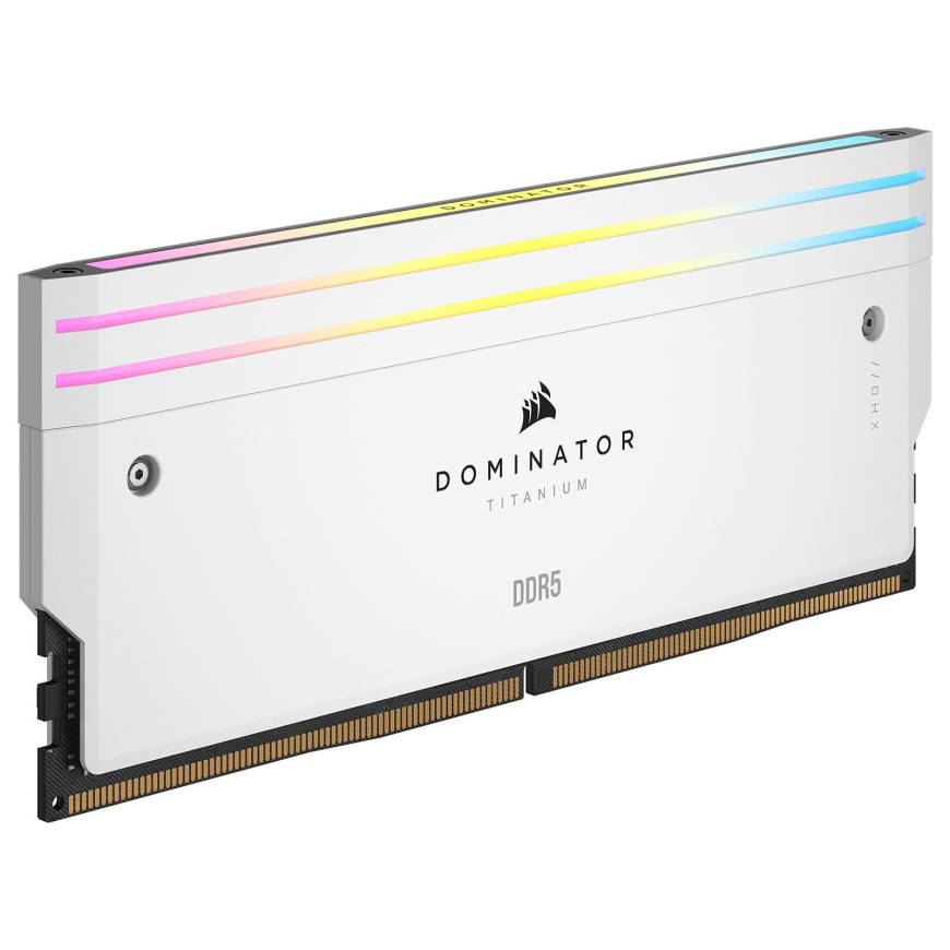 Corsair Dominator Titanium DDR5 RGB 64 Go (2 x 32 Go) 6000 MHz CL30 - Blanc