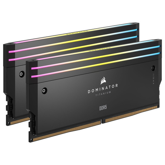 Corsair Dominator Titanium DDR5 RGB 64 Go (2 x 32 Go) 6400 MHz CL32 - Noir