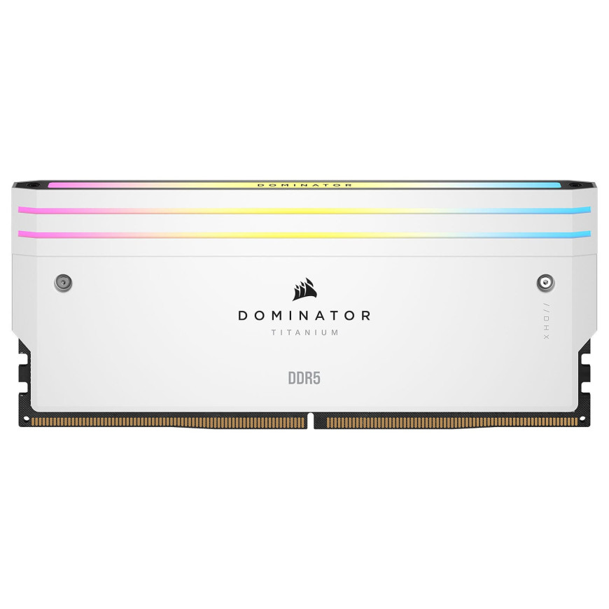 Corsair Dominator Titanium DDR5 RGB 96 Go (2 x 48 Go) 6400 MHz CL32 - Blanc
