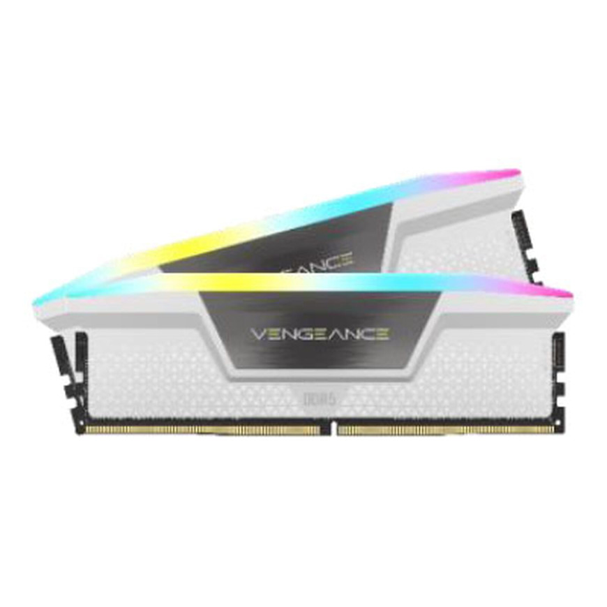 Corsair Vengeance RGB DDR5 64 Go (2 x 32 Go) 6000 MHz CL40 - Blanc