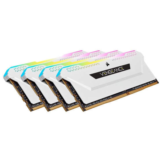 Corsair Vengeance RGB PRO SL Series 32 Go (4 x 8 Go) DDR4 3600 MHz CL18 - Blanc