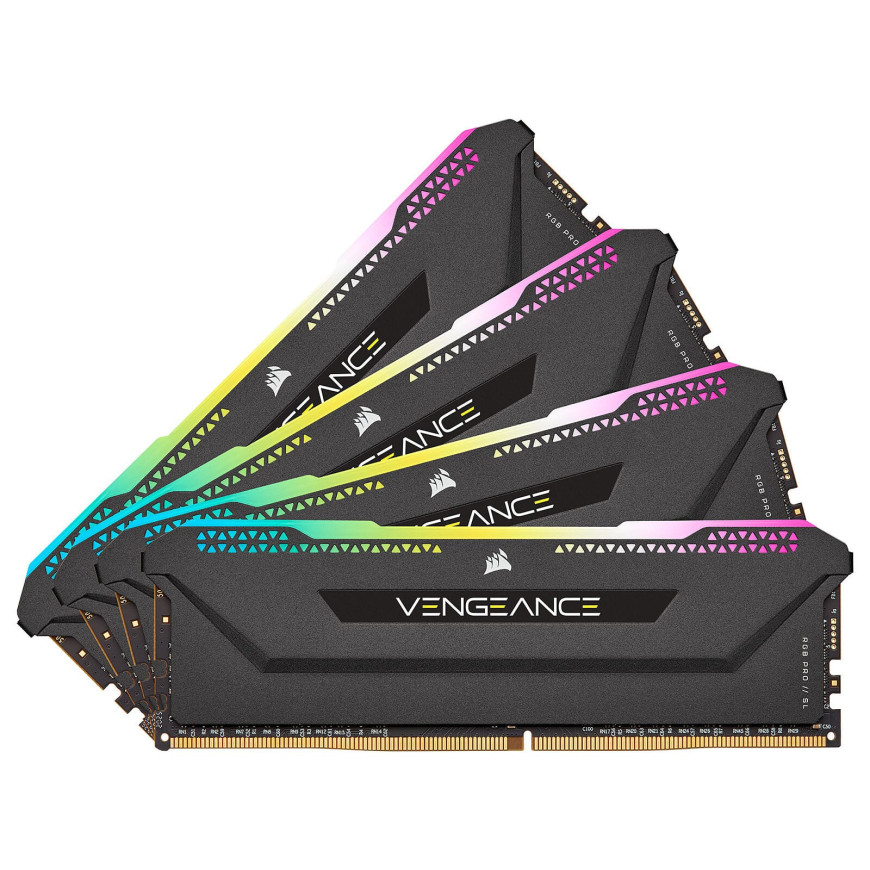 Corsair Vengeance RGB PRO SL Series 64 Go (4 x 16 Go) DDR4 3200 MHz CL16 - Noir