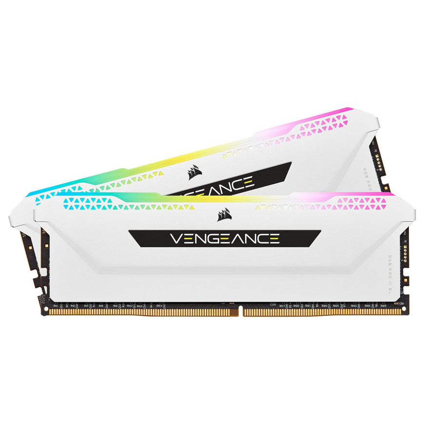 Corsair Vengeance RGB PRO SL Series 32 Go (2 x 16 Go) DDR4 3200 MHz CL16 - Blanc