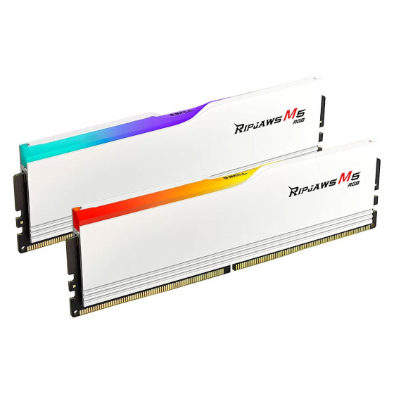G.Skill Ripjaws M5 RGB 96 Go (2 x 48 Go) DDR5 6000 MHz CL30 - Blanc