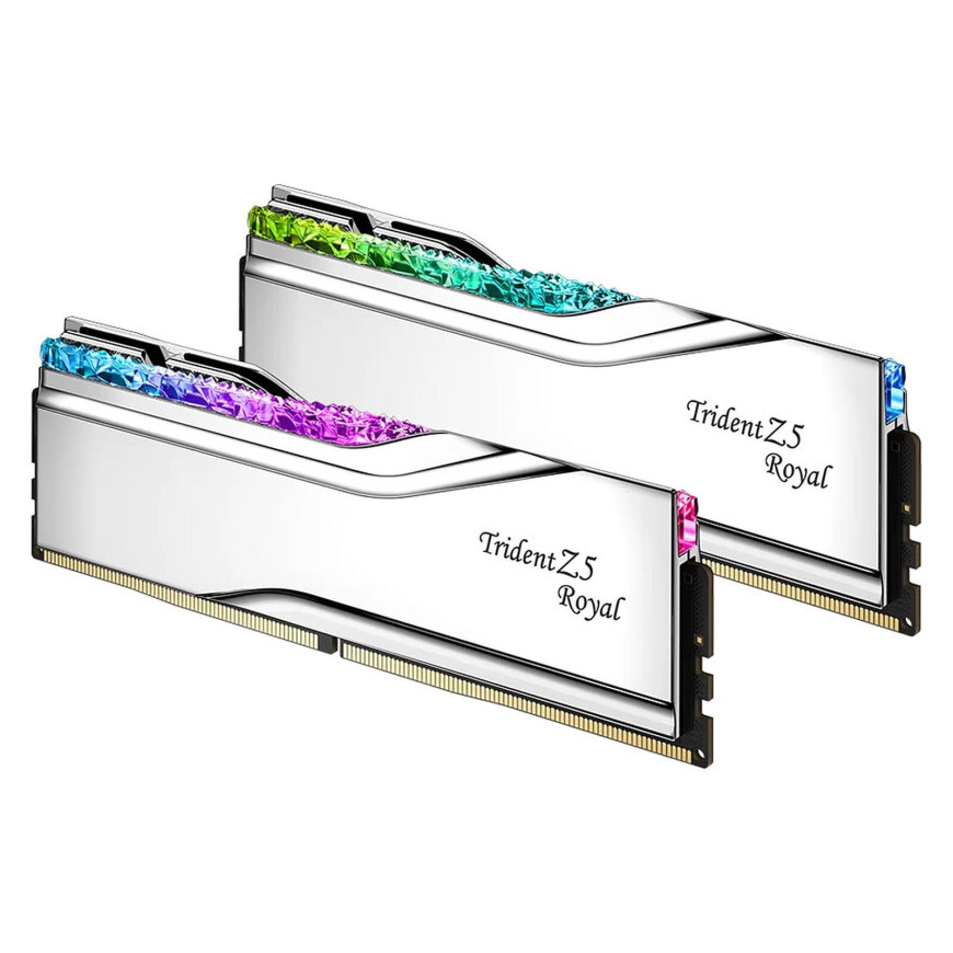 G.Skill Trident Z5 Royal 64 Go (2 x 32 Go) DDR5 6000 MHz CL28 - Argent