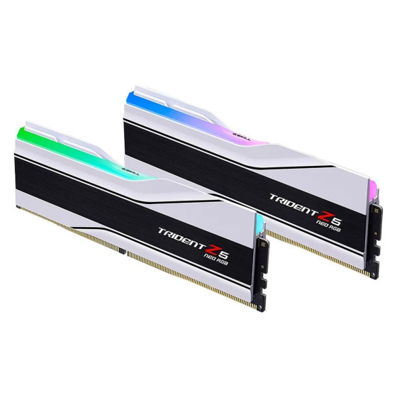 G.Skill Trident Z5 Neo RGB Series 64 Go (2x 32 Go) DDR5 6000 MHz CL26 - Blanc