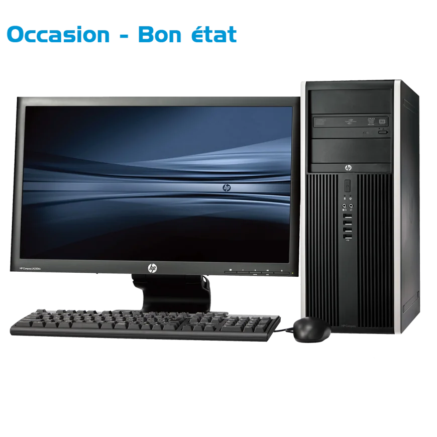 PC DE BUREAU HP 8300 CORE I5 (OCCASION-BON ÉTAT) 3.2 GH/ 4GO/ 500 GO + ECRAN 22'' (B9C45AW#UUZ)