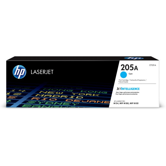 Toner HP 205A cyan (CF531A) - HP LaserJet d'origine