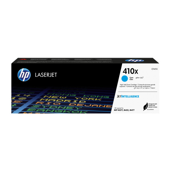 Toner HP 410X cyan (CF411X) - grande capacité HP LaserJet d'origine