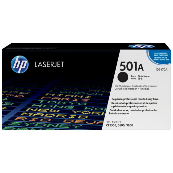Toner HP 501A noir (Q6470A) - HP LaserJet d'origine