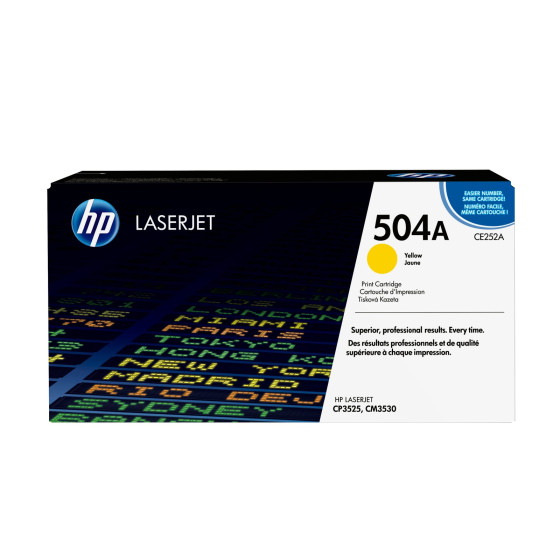 Toner HP 504A jaune (CE252A) - HP LaserJet d'origine