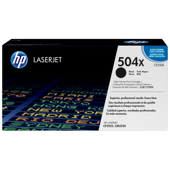 Toner HP 504X noir (CE250X) - grande capacité HP LaserJet d'origine