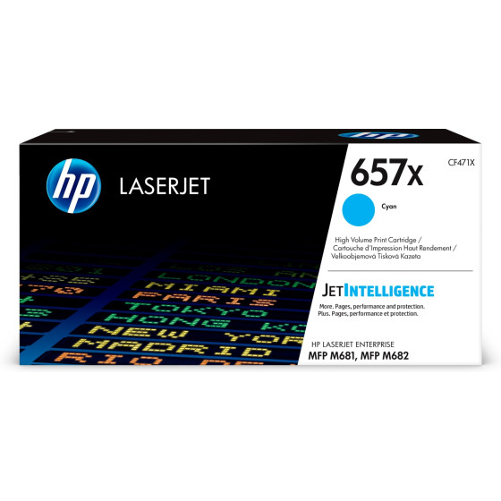 Toner HP 657X cyan (CF471X) - grande capacité HP LaserJet d'origine
