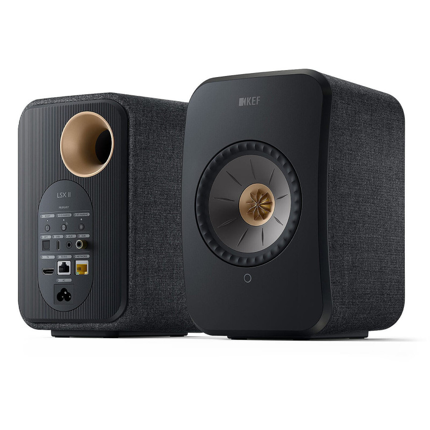 KEF LSX II Noir Carbone + Audio-Technica AT-LP70XBT Noir