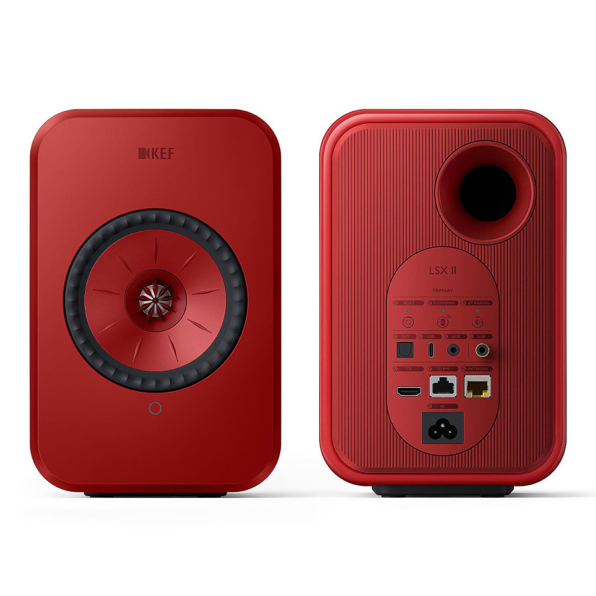 KEF LSX II Rouge + Audio-Technica AT-LP70XBT Noir