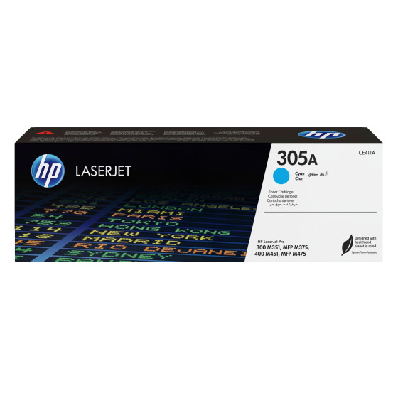 Toner HP 305A cyan (CE411A) - HP LaserJet d'origine