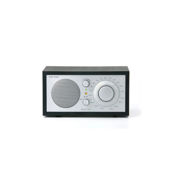 Tivoli Audio Enceinte Numérique Radio AM/FM/AUX Modèle One en Bois Argent