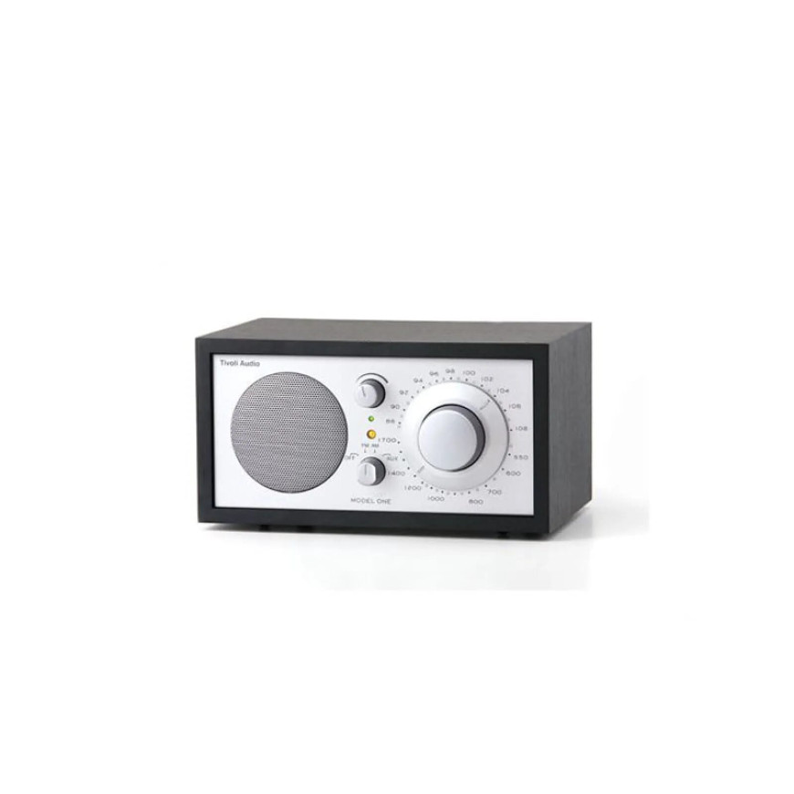 Tivoli Audio Enceinte Numérique Radio AM/FM/AUX Modèle One en Bois Argent
