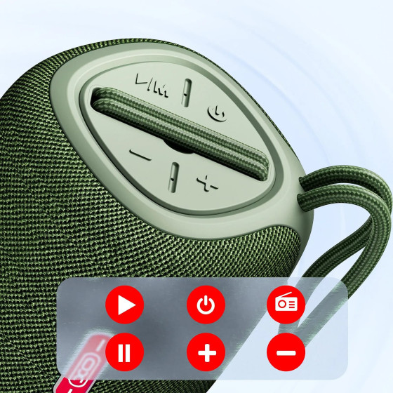 XO Enceinte Bluetooth Compact avec Dragonne Kaki