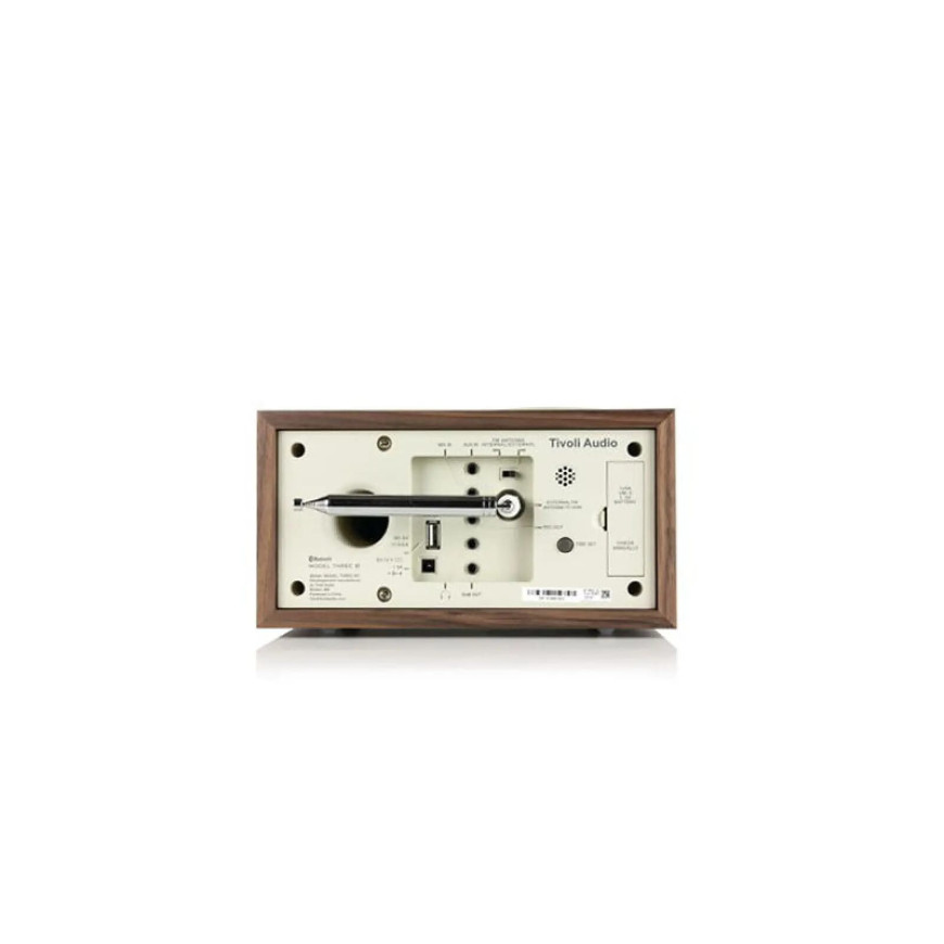 Tivoli Audio Radio-Réveil Sans Fil Modèle Three Bluetooth 5.1 avec Syntoniseur AM/FM Marron
